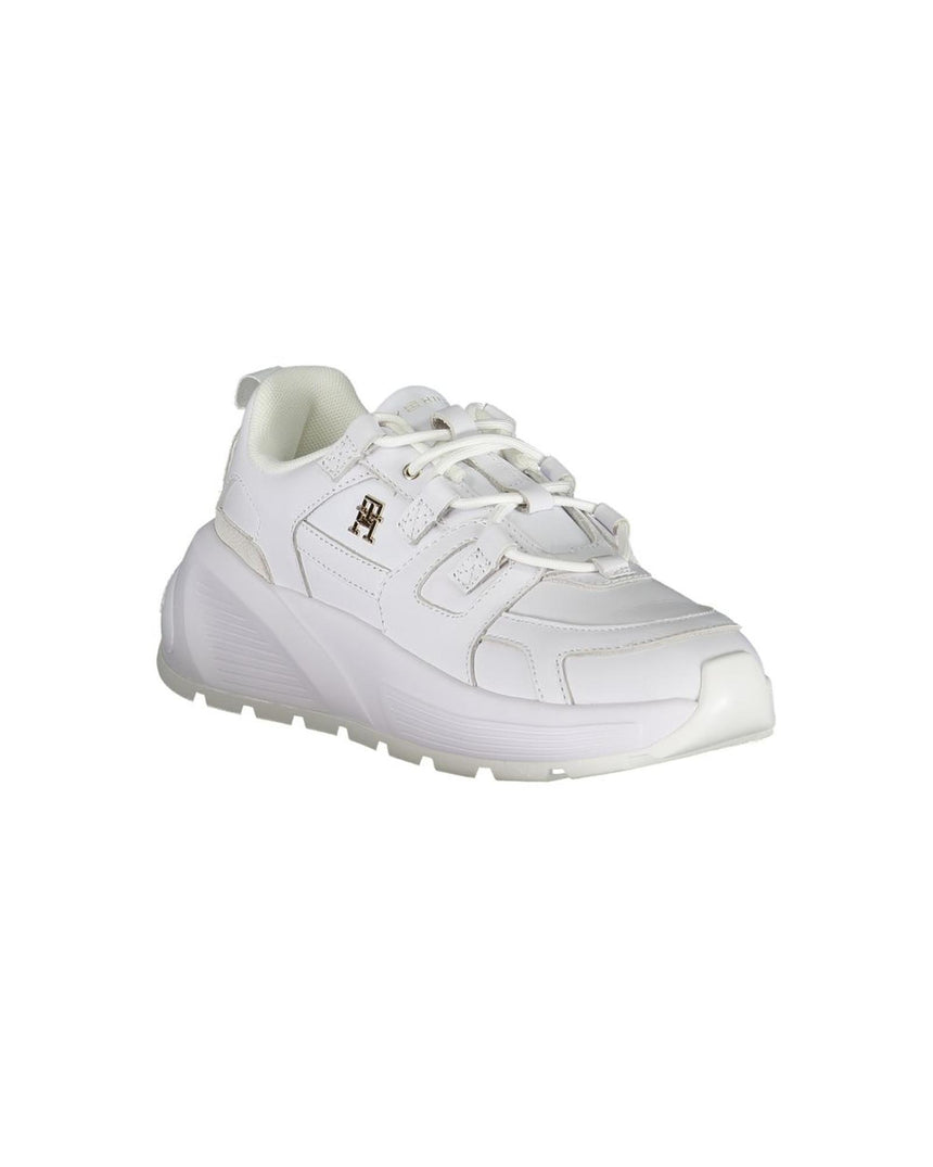 Tommy Hilfiger Women's White Polyester Sneaker - 38 EU