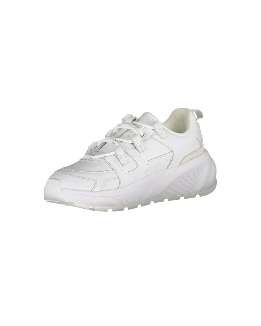 Tommy Hilfiger Women's White Polyester Sneaker - 41 EU