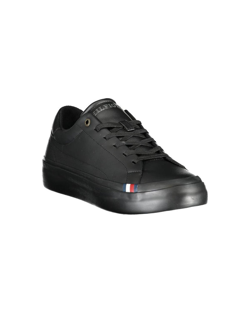 Tommy Hilfiger Men's Black Polyester Sneaker - 44 EU