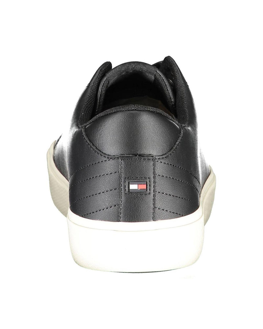 Tommy Hilfiger Men's Black Polyester Sneaker - 41 EU