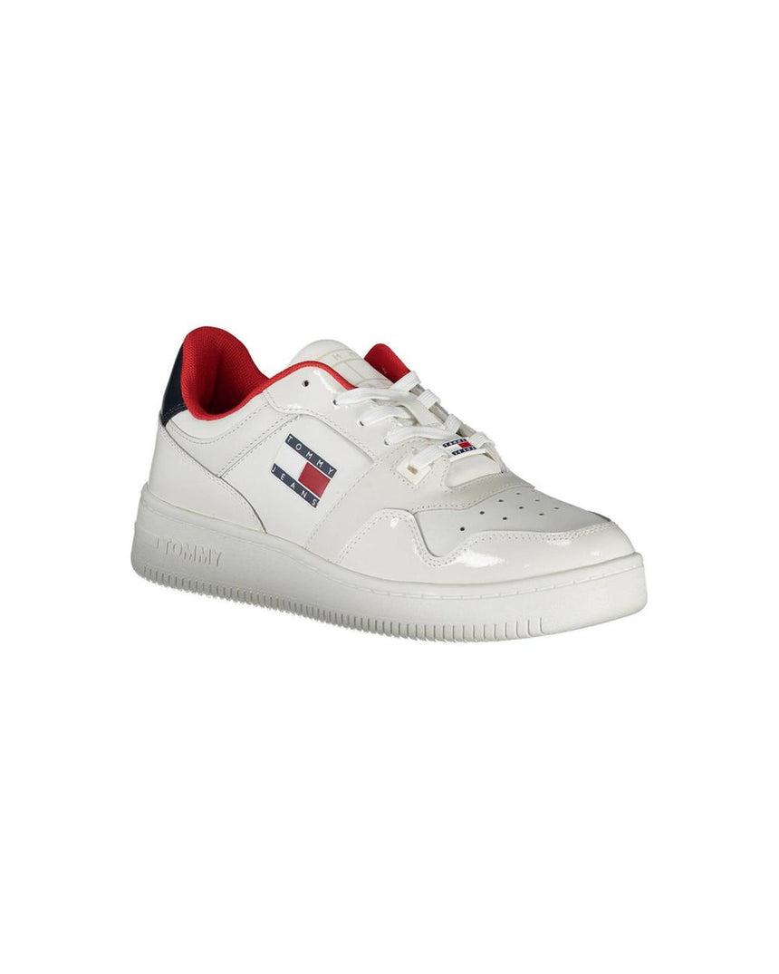 Tommy Hilfiger Women's White Polyester Sneaker - 37 EU