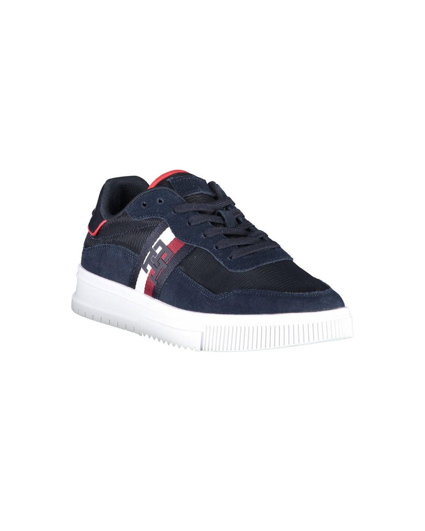 Tommy Hilfiger Men's Blue Polyester Sneaker - 42 EU