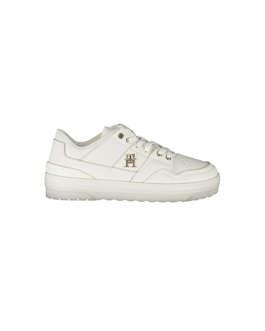 Tommy Hilfiger Women's White Polyester Sneaker - 38 EU