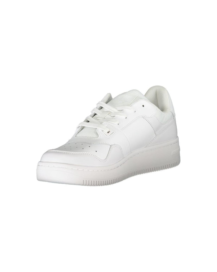 Tommy Hilfiger Men's White Polyester Sneaker - 40 EU