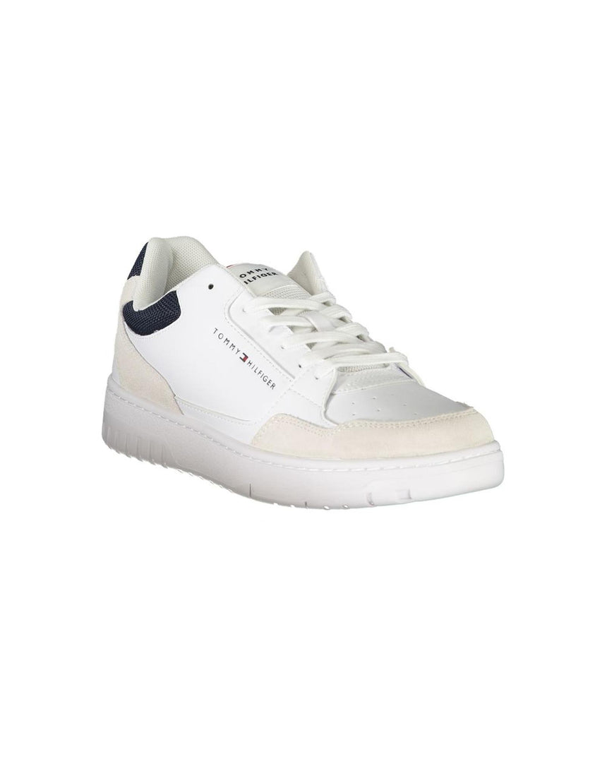 Tommy Hilfiger Men's White Polyester Sneaker - 44 EU