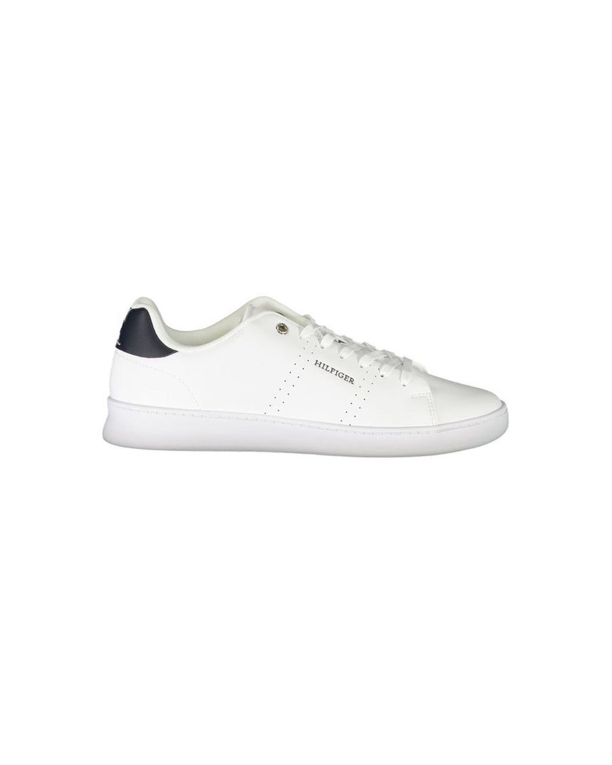 Tommy Hilfiger Men's White Polyester Sneaker - 40 EU