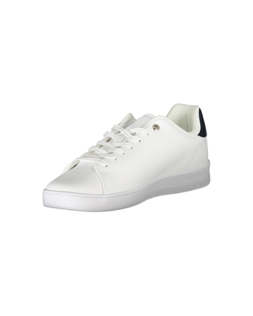 Tommy Hilfiger Men's White Polyester Sneaker - 40 EU