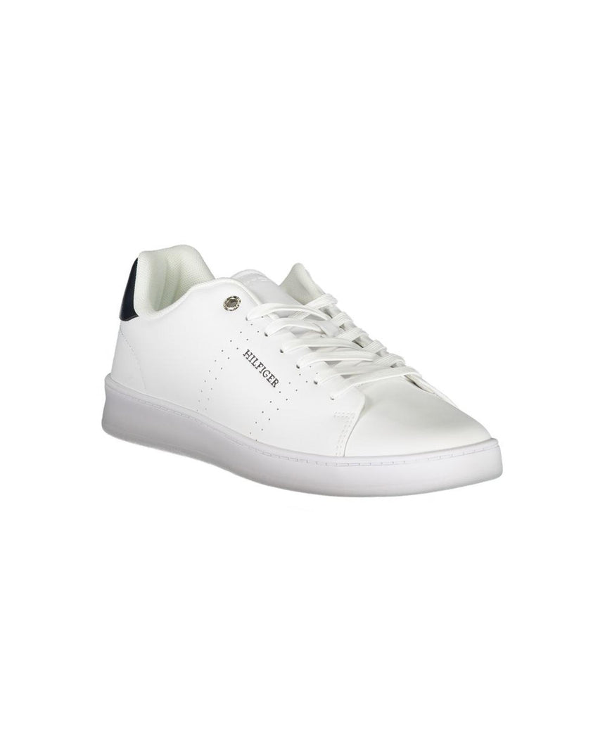 Tommy Hilfiger Men's White Polyester Sneaker - 43 EU