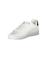 Tommy Hilfiger Men's White Polyester Sneaker - 45 EU