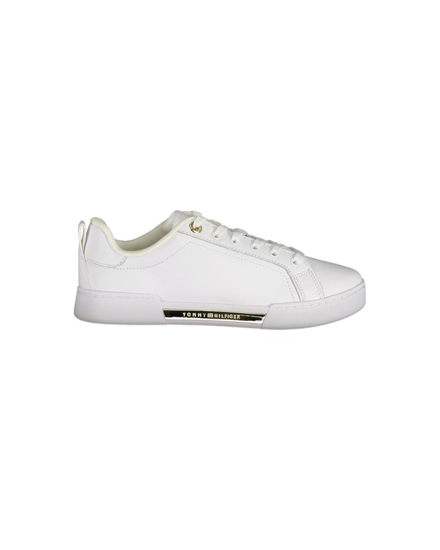 Tommy Hilfiger Women's White Polyester Sneaker - 37 EU