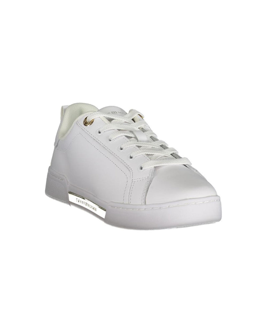 Tommy Hilfiger Women's White Polyester Sneaker - 40 EU