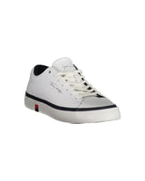 Tommy Hilfiger Men's White Polyester Sneaker - 42 EU