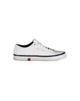 Tommy Hilfiger Men's White Polyester Sneaker - 44 EU