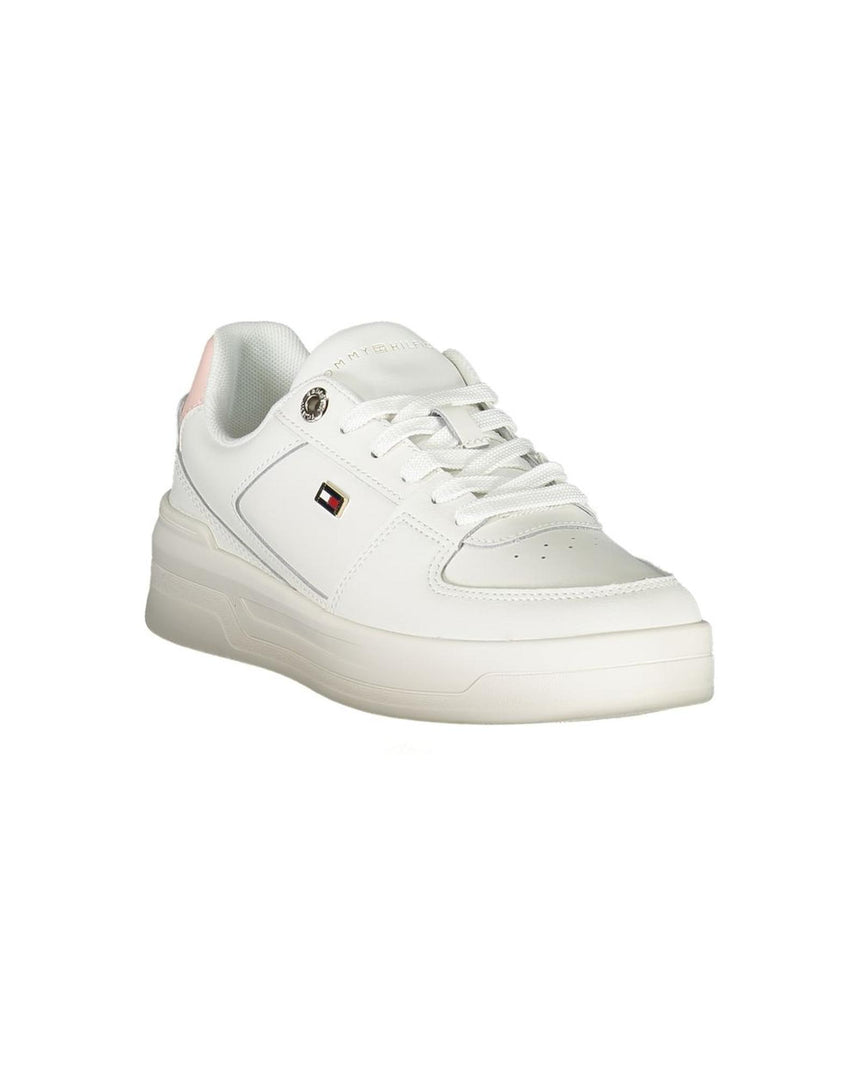 Tommy Hilfiger Women's White Polyester Sneaker - 37 EU