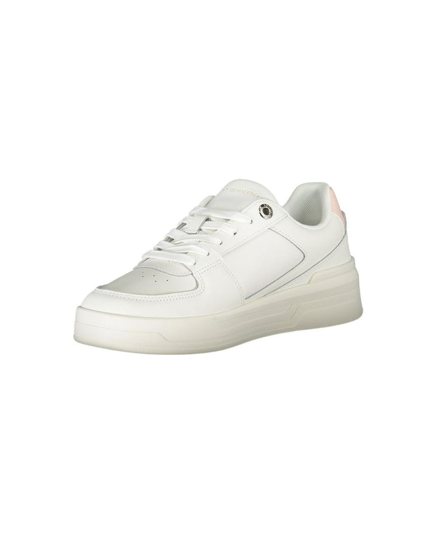 Tommy Hilfiger Women's White Polyester Sneaker - 38 EU