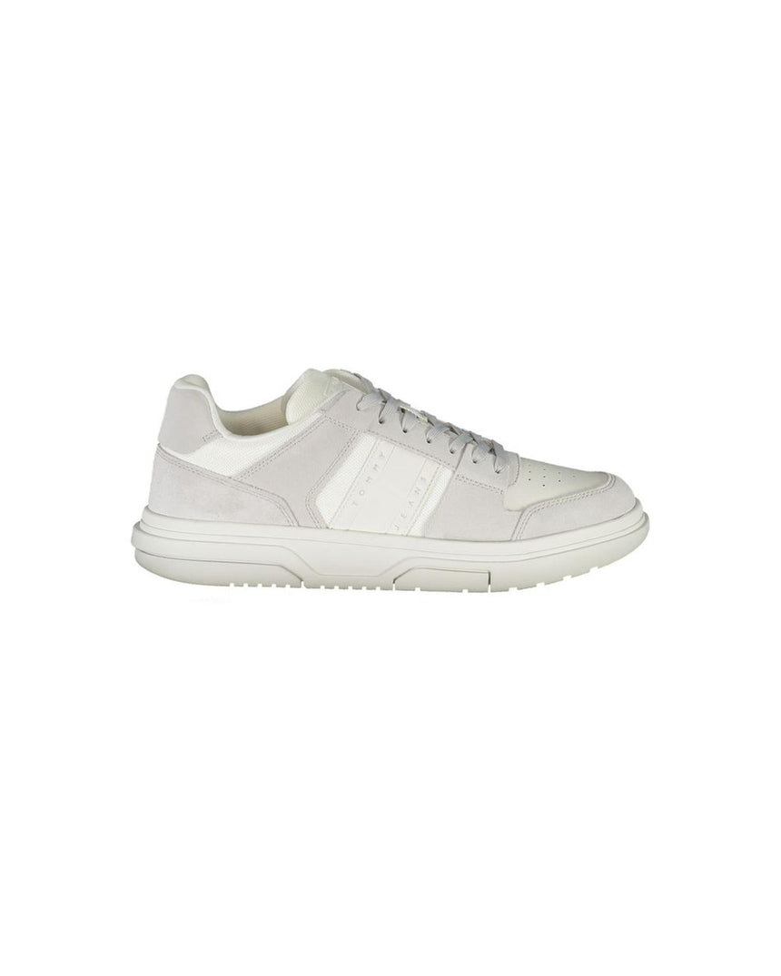 Tommy Hilfiger Men's White Polyester Sneaker - 42 EU