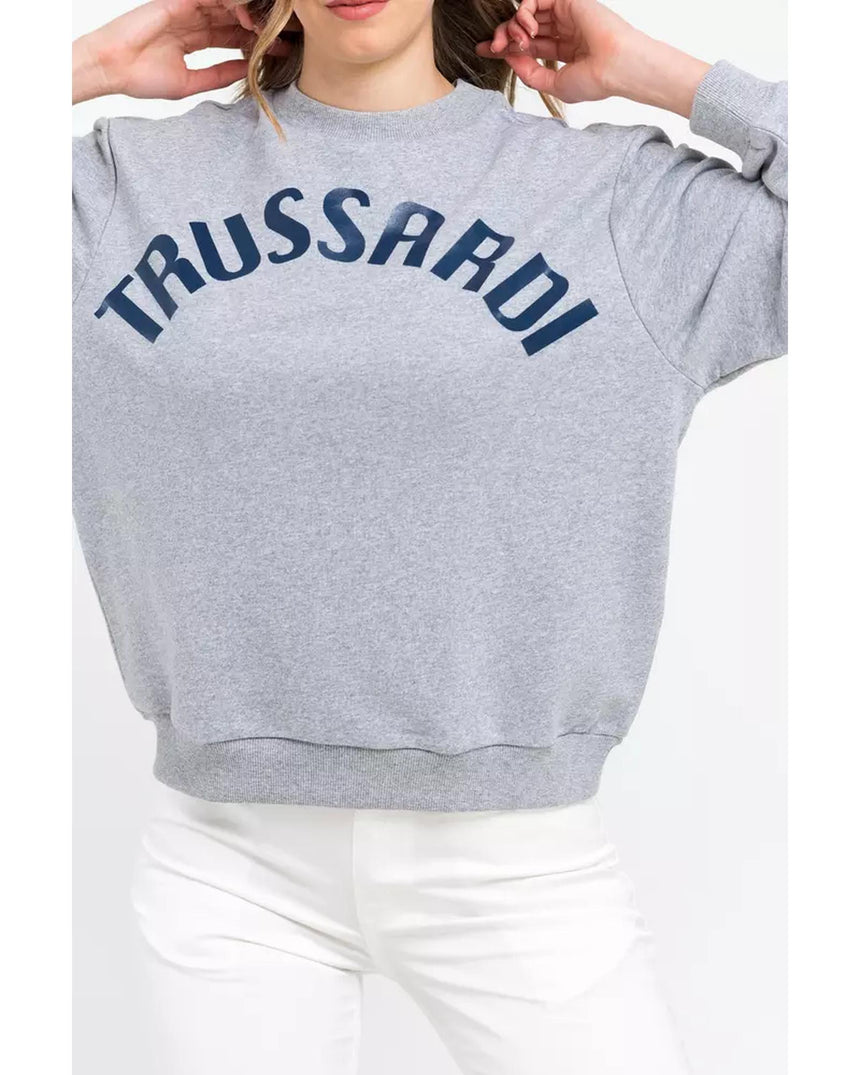 Oversized Round-neck Sweatshirt with Maxi Lettering S Women