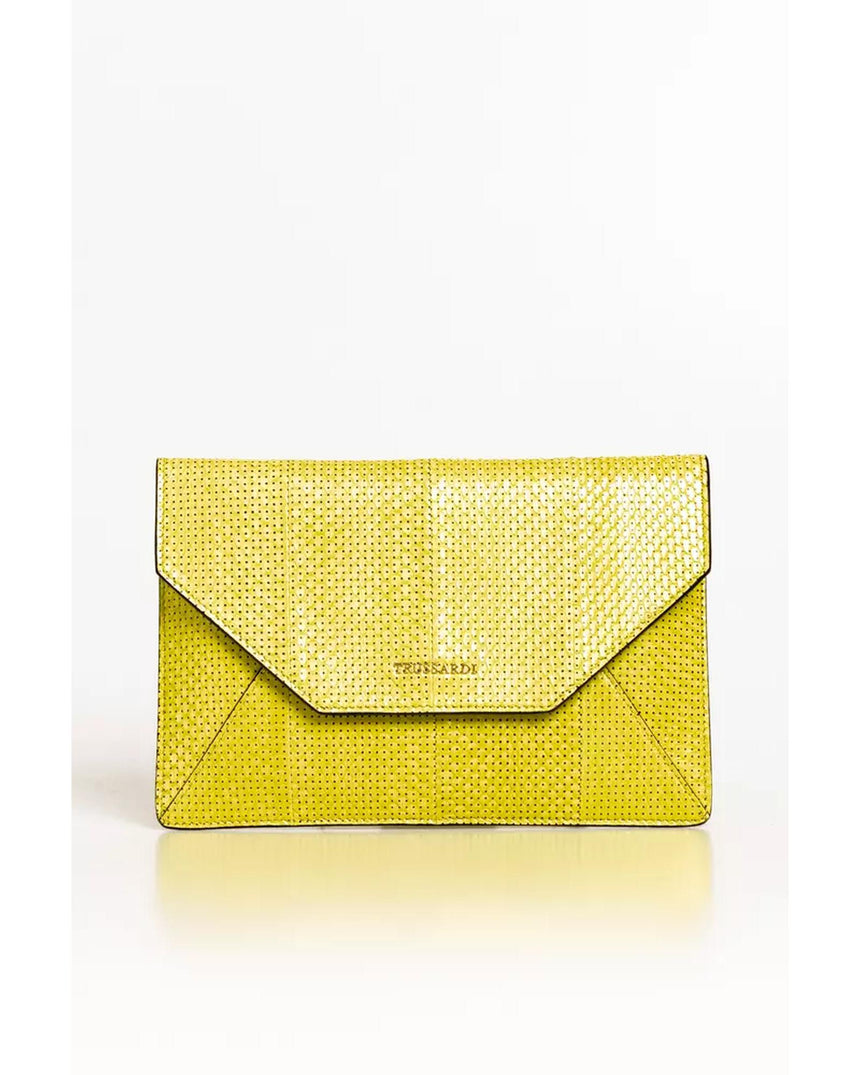 Enveloped in Precious Elaphe Leather: Classic Clutch with Perforated Details One Size Women