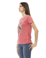 Front Print Short Sleeve T-shirt 2XL Women