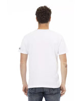 Front Print Short Sleeve T-shirt with Round Neck S Men