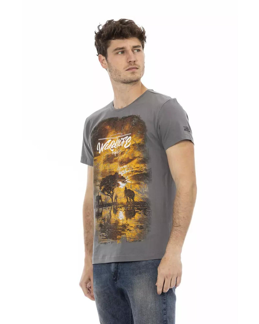 Short Sleeve T-shirt with Front Print XL Men