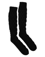 Authentic Dolce&Gabbana Over the Calf Knit Socks One Size Women