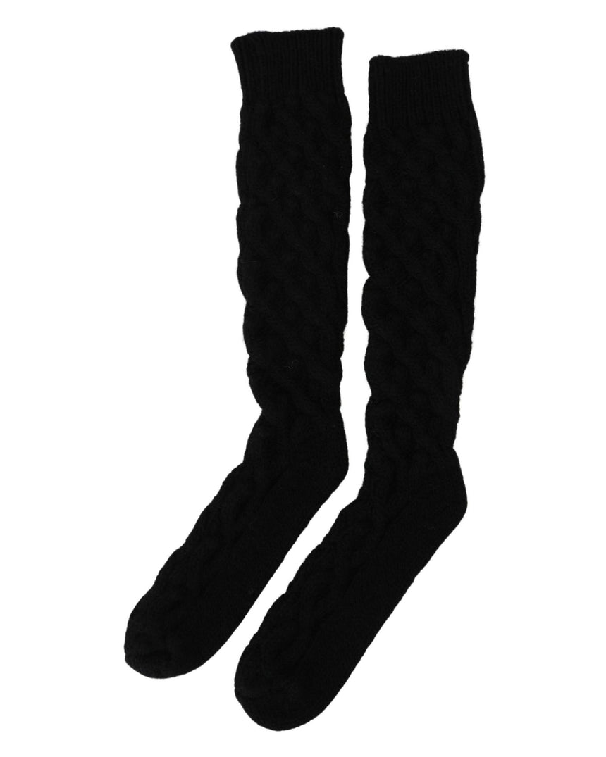 Authentic Dolce&Gabbana Over the Calf Knit Socks One Size Women