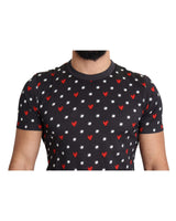 Gorgeous Dolce & Gabbana Dark Gray Hearts Print T-Shirt 48 IT Men