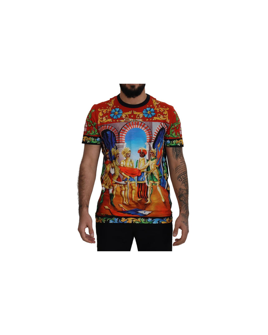 Majolica Soldier Print Crewneck T-Shirt 44 IT Men