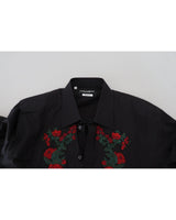 GOLD Long Sleeve Shirt with Floral Embroidery by Dolce & Gabbana 39 IT Men