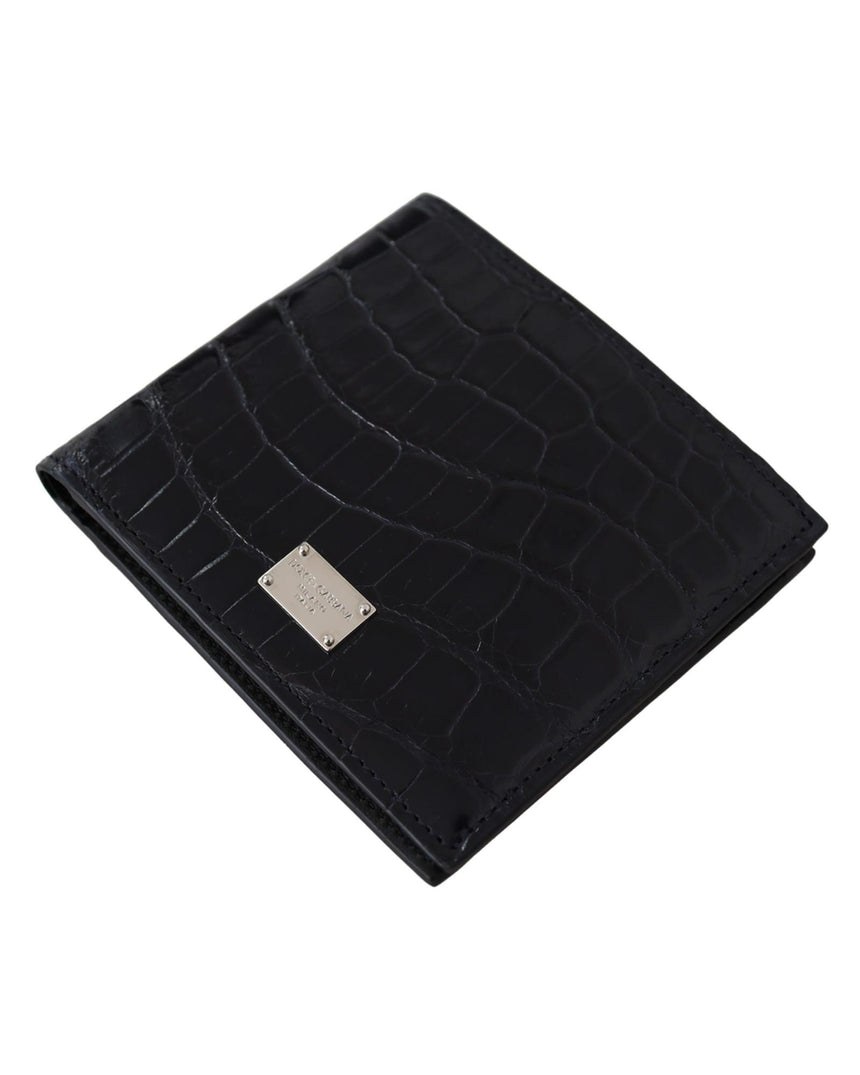 Dolce & Gabbana Crocodile Leather Bifold Wallet One Size Men