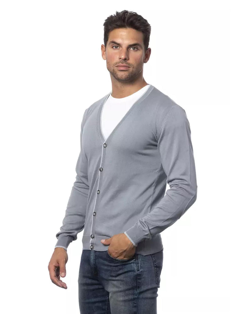 Alpaca Wool Blend Knit Cardigan 50 IT Men