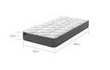 LUNALAND Easeful Eco Spay Foam Pocket Spring 20CM Single Hybrid Mattress