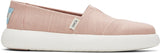 TOMS Womens Canvas Slip On Shoes Sneakers Flats Alpargata Espadrilles - Dusty Pink - US 7