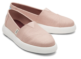 TOMS Womens Canvas Slip On Shoes Sneakers Flats Alpargata Espadrilles - Dusty Pink - US 9