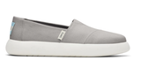 TOMS Womens Canvas Slip On Shoes Sneakers Flats Alpargata Espadrilles - Grey - US 8