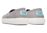 TOMS Womens Canvas Slip On Shoes Sneakers Flats Alpargata Espadrilles - Grey - US 8