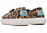 TOMS Womens Canvas Slip On Shoes Sneakers Flats Platform Espadrilles - Leopard Print - US 9