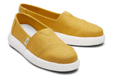 TOMS Womens Canvas Slip On Shoes Sneakers Flats Alpargata Espadrilles - Mustard - US 9