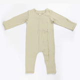 Ponchik Babies + Kids - Magnetic Bamboo Body Suit - Pistachio - 3-6m