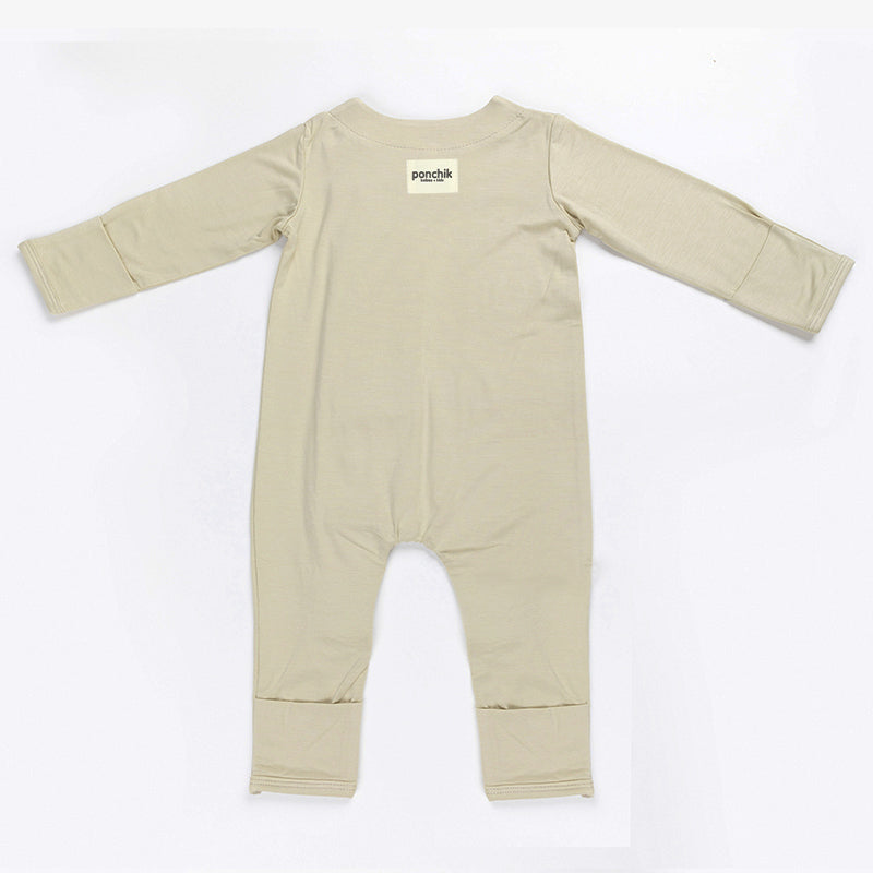 Ponchik Babies + Kids - Magnetic Bamboo Body Suit - Pistachio - 6-12m