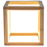 Bamboo Cube LED Lamp Modern Light Minimalistic Scandi - Natural