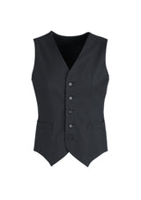 Mens Peaked Vest Waistcoat w/ Knitted Back Suit Formal Wedding Dress Up - Charcoal - 102