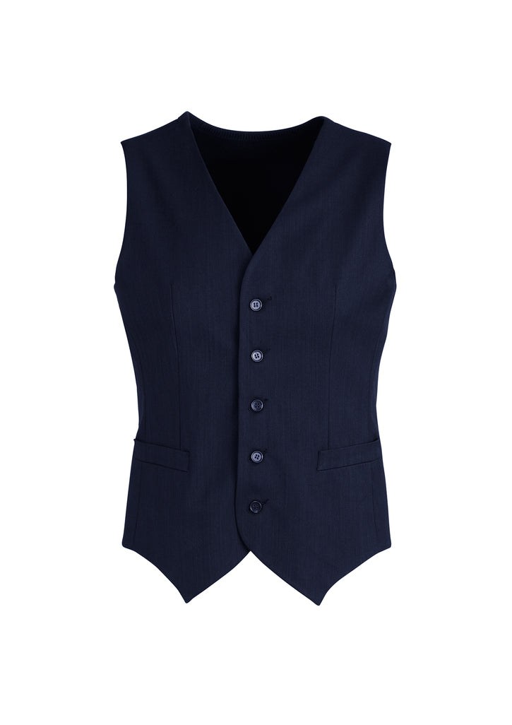 Mens Peaked Vest Waistcoat w/ Knitted Back Suit Formal Wedding Dress Up - Navy - 122