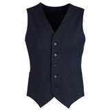 Mens Peaked Vest Waistcoat w/ Knitted Back Suit Formal Wedding Dress Up - Navy - 137