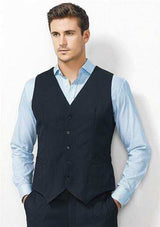 Mens Peaked Vest Waistcoat w/ Knitted Back Suit Formal Wedding Dress Up - Navy - 137