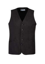 Mens Bamboo Blend Longline Vest Waistcoat w/ Stretch Business Forrnal Dress - Charcoal - 102