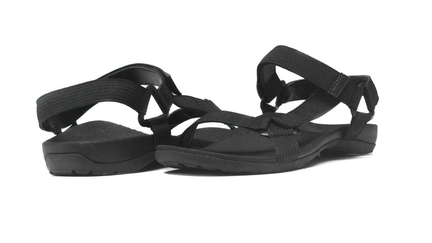 ARCHLINE Unisex Viva Orthotic Sandals Foot Pain Relief w Strap Shoes - Black - EUR 46 (Mens UK13/Ladies US15)