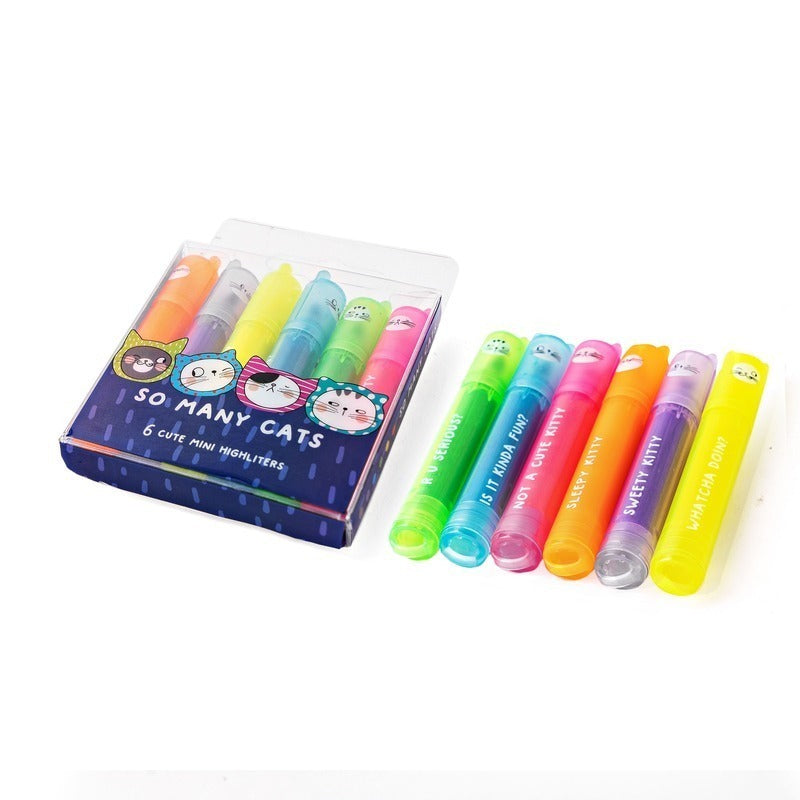 36pcs So Many Cats Cute Scented Mini Highlighter Pens