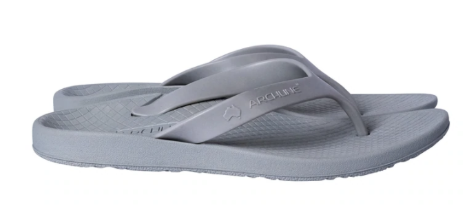 ARCHLINE Orthotic Flip Flops Thongs Arch Support Shoes Footwear - Grey - EUR 38